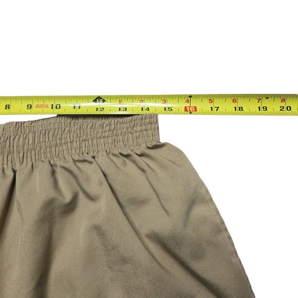 Vintage Priority One Pants Womens 26 Khaki Brown Elastic Waist Workwear Pleated - Picture 5 of 14